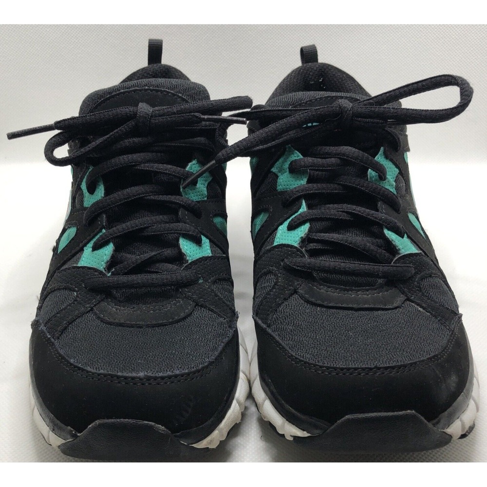 Skechers S Sport Flexsole Womens Size 6.5 Black & Aqua Running Shoes # 11667